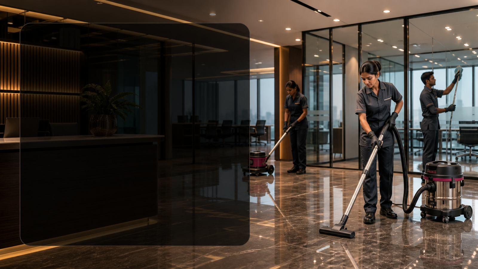 AI visual of professional office cleaning